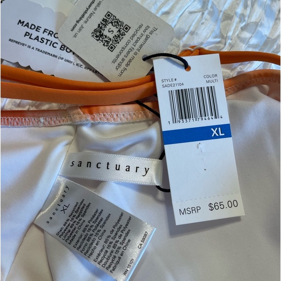 NWT Sanctuary Swim top Sz XL🧡 - Picture 7 of 9